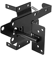 HILLMASTER Heavy Duty Self-Locking Gate Latch for Wooden Fence, Post Mount Automatic Gate Lock Gr...