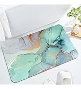 Gibelle Bath Mat Rug Super Absorbent Quick Dry Thin Bathroom Rugs Fit Under Door Non Slip Rubber ...
