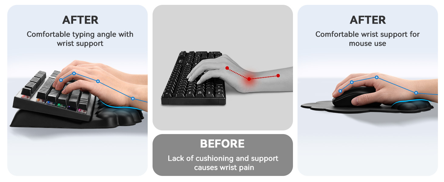 Cloud Wrist Rest with Mouse Pad