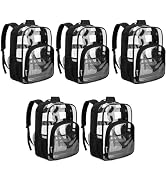 BLUEFAIRY Clear Backpack for School Stadium Approved Large PVC See Through Bag Heavy Duty Bookbag...