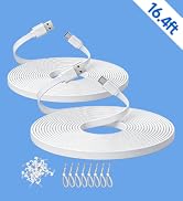 ANLINK 2-Pack 20ft Flat Micro USB Cable, Charging and Data Sync, 6M Micro USB Cord for WyzeCam, W...