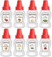 8 Pcs 1.4 oz Mini Condiment Squeeze Bottles with Lids, Ketchup Bottle for Lunch Box, Small Squeez...
