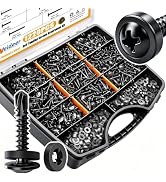weideer 1220pcs #8#10 Self Tapping Screws for Metal,410 Stainless Steel Screws Assortment Kit, Bl...