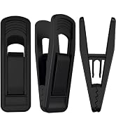 TOFIIGREM Hanger Clips Perfect for Velvet Hangers (Black, 40 PCS), Non-Slip Plastic Clips Pant Sk...