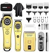 HIENA PRO Professional Hair Clipper Set for Men, Rechargeable Barber Clippers Set and Trimmer Kit...