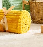 BEDELITE Fleece Throw Blanket for Couch – 3D Ribbed Jacquard Soft and Warm Decorative Fuzzy Blank...