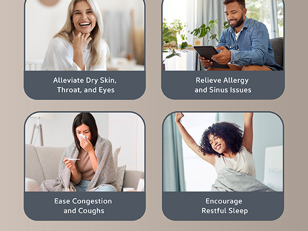 daily support humidifier cool warm mist benefits allergies congestion cough