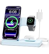 Wireless Charger Stand Charging Station: 3 in 1 Charger Stand Multiple Devices for Apple - iPhone...