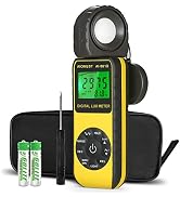 Digital Lux/Foot Candle Light Meter, AIOMEST Illuminance Lumen Tester 0.01~400,000 Lux, Handheld ...