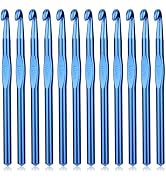 UzecPk 12Pcs 9mm Crochet Hooks, Crochet Needles Aluminum Crochet Hooks Set, Crochet Hooks Bulk Cr...