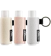 WK IEASON - Lip Balm Holder Keychain Clip On Lipstick Sleeve Lip Gloss Sleeve Holder Keychain Tig...