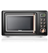 ARLIME Small Retro Microwave Oven, 0.7Cu.ft, 700-Watt W/5 Micro Power Defrost & Auto Cooking Func...