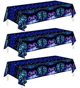 QIYANPAX 3 PCS Video Game Tablecloth Table Cover for Boys Girls Kids Player Gaming Birthday Party...