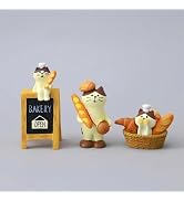 Eysinyge Miniature Cat Bakers Trinkets Set, 3 Pieces, Cute Cat Figurines for Bakery, Funny Gifts ...