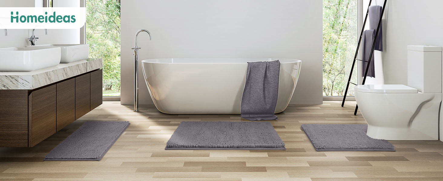 bathroom rug set 3 piece