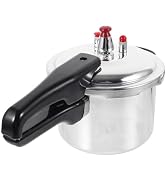 DOITOOL Aluminum Pressure Cooker, 2 Liters/2.11 Quarts Small Pressure Cooker with Safety Valves, ...