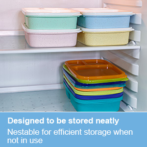 Nestable and stackable lunch containers