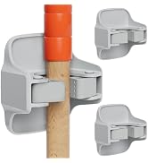 reliahom Broom Holder Wall Mount Mop Grippers organizer wall hanging, 3Pack | No Drilling Self Ad...