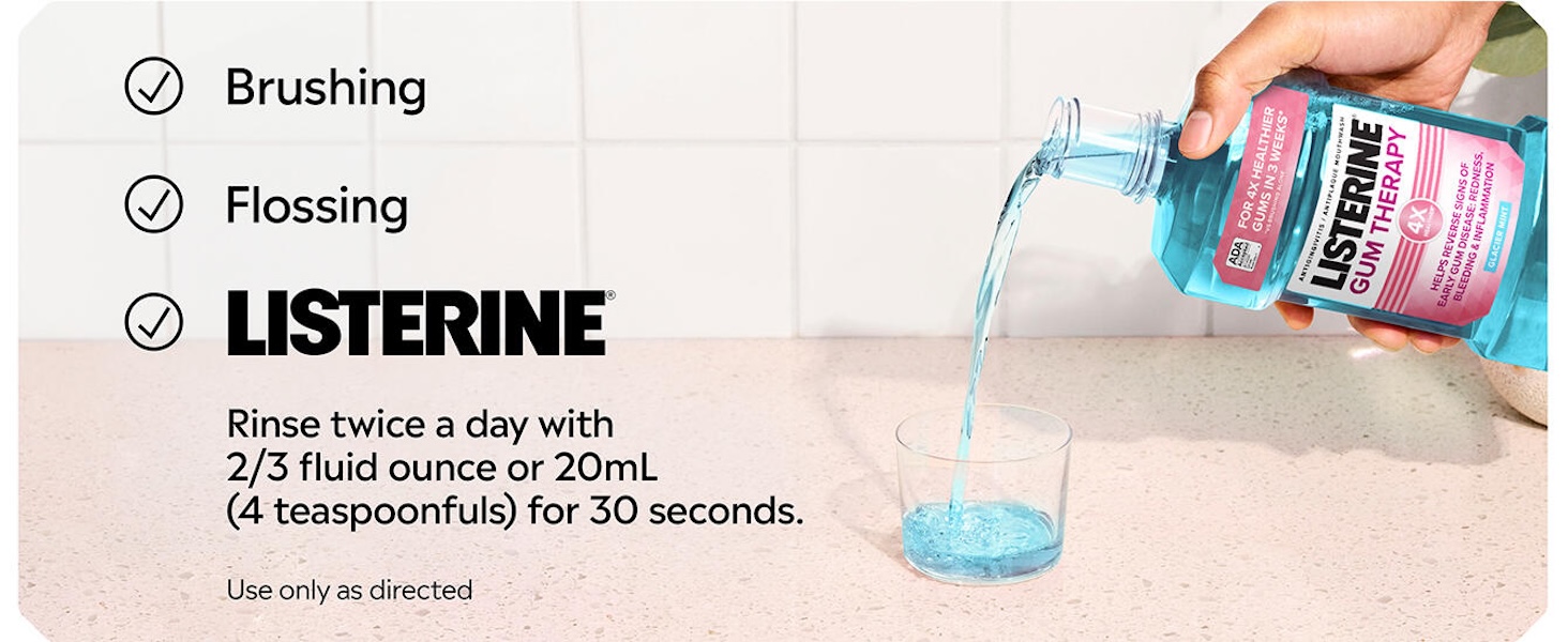 Brushing, Flossing, Listerine