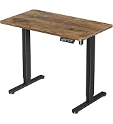 JOY worker Electric Small Stand Up Desk, 35" Whole Piece Height Adjustable | 35" x 20" Rustic Bro...