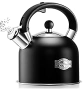 SUSTEAS Tea Kettle - 3.17QT Whistling Kettle with Ergonomic Handle - Premium Stainless Steel Tea ...