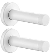JQK Door Stopper White, 304 Stainless Steel Thicken 1mm Sound Dampening Door Stop Bumper Wall Pro...