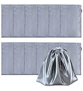 GONGKANGYUAN 12 Pcs Satin Wig Bags with Drawstring Satin Bag for Packaging Hair Extensions Wigs S...