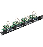 UCTRONICS Ultimate Rack with PoE Functionality for Raspberry Pi 4, 19" 1U Rackmount with PoE HAT,...