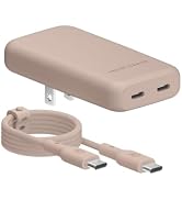 VELVET CAVIAR Fast Charging Set, Dual Port Wall Adapter with 6ft USB-C Cable (Iced Chai)