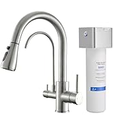 GIMILI 3 in 1 Kitchen Faucet with Under Sink Water Filter System, Reduces Lead, Chlorine, Bad Tas...