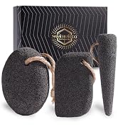 SAMEBUTECO 3 Shapes Natural Volcanic Pumice Stone for Feet Pumice Cleaning Stone for Sole of The ...
