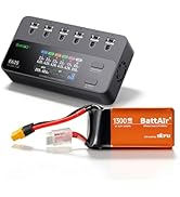 ISDT E625 Bundle: E625 6-Channel 1S LiHV/LiPo Type-C/XT60 PD Smart Battery Charger/Discharger & 6...