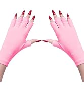 MelodySusie UV Gloves for Gel Nail Lamp, Professional UPF50+ UV Protection Gloves for Manicures, ...