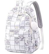 YJMKOI Cat Backpack for Girls Elementary School Bag kawaii Bookbag Cute Kids Backpack