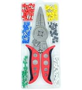 20-10 AWG Wire Stripper and Crimper with 200PCS Wire Ferrules Kit, Multifunctional Electrician Pl...