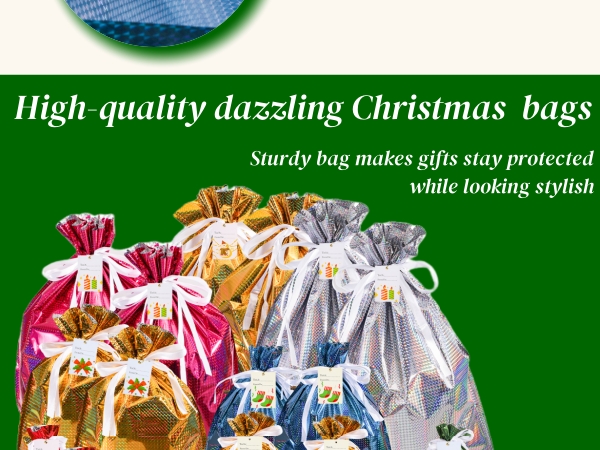 Christmas Drawstring Gift Bags