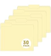 Manila Folders, HERKKA 30 Pack 1/3 Cut Tab File Folders, Manila Folders 8.5 x 11 Designed for Off...