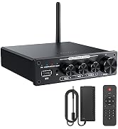PROZOR 192kHz/24bit Digital Stereo Audio Amplifier, Hi-Fi Bluetooth Power Amplifier DAC 2 Channel...
