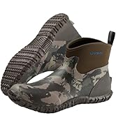 UVSAI Men's Waterproof 5.3-inch Ankle High Garden Shoes Rain Boots Slip-On Footwear for Gardening...
