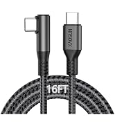 XAOSUN 240W USB C to USB C Cable - 16FT Right Angle C to C Cable Fast Charging, USBC to USBC Char...