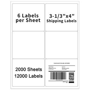 3-1/3" x 4" Labels