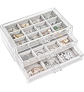 ProCase Earring Holder Organizer Acrylic Earring Box Christmas Gifts for Women Girls, Clear Stack...