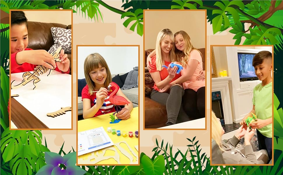 kids adult toy puzzle 3d create paint assemble color education craft build diy art learn play figure