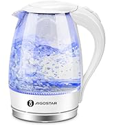 Aigostar Electric Kettle, 1500W Cordless Electric Tea and Hot Water Kettle with Filter, LED Illum...