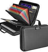 Hard Shell Document Bag with 13 Pocket Accordion File Folder