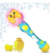 ArtCreativity Easter Chick Bubble Wand, Easter Basket Stuffers for Toddler, 14" Light Up Automati...