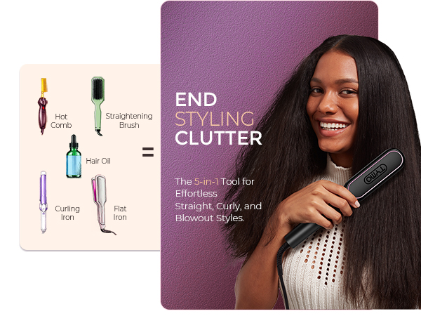 TYMO Flat Iron Hair Straightener Brush