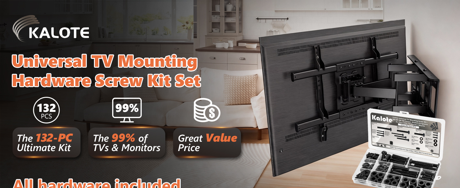 TV Mounting Hardware TV Mount Screws Kit