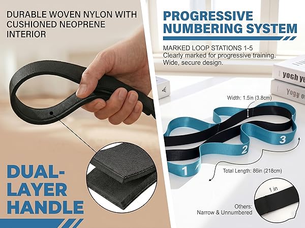 stretching strap for physical therapy