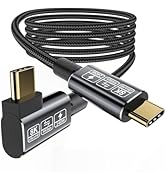 Yiicumhh USB C Thunderbolt 4 Cable 90 Degree, 240W Data Transfer Right Angle, 40Gbps and 8K Video...